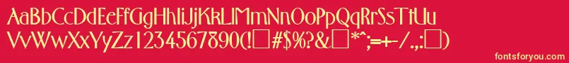 FlorentineBold Font – Yellow Fonts on Red Background