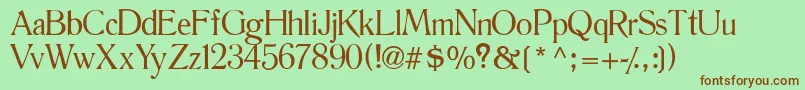 Wintersetssk Font – Brown Fonts on Green Background