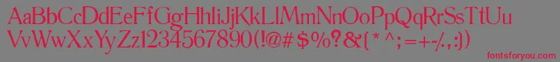 Wintersetssk Font – Red Fonts on Gray Background