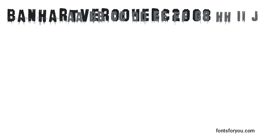 Czcionka BanhartVer004Erc2008 – alfabet, cyfry, specjalne znaki