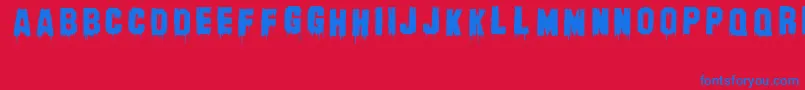 BanhartVer004Erc2008 Font – Blue Fonts on Red Background