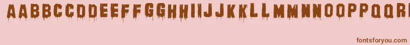 BanhartVer004Erc2008 Font – Brown Fonts on Pink Background