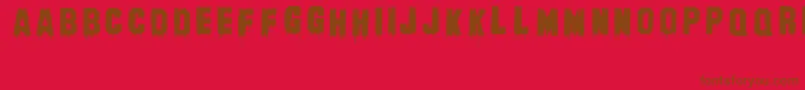 BanhartVer004Erc2008 Font – Brown Fonts on Red Background