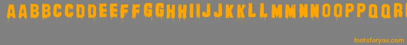 BanhartVer004Erc2008 Font – Orange Fonts on Gray Background