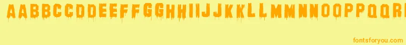 BanhartVer004Erc2008 Font – Orange Fonts on Yellow Background