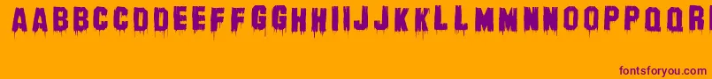 BanhartVer004Erc2008 Font – Purple Fonts on Orange Background