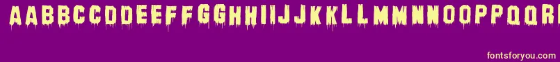 BanhartVer004Erc2008 Font – Yellow Fonts on Purple Background