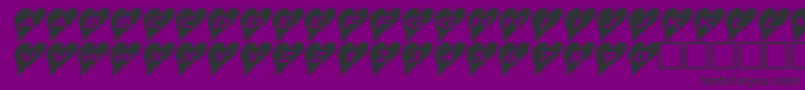 Ashearts2a Font – Black Fonts on Purple Background