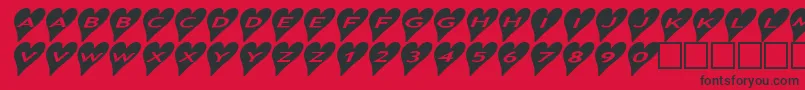 Подробнее о шрифте Ashearts2a Шрифт Ashearts2a – чёрные шрифты на красном фоне