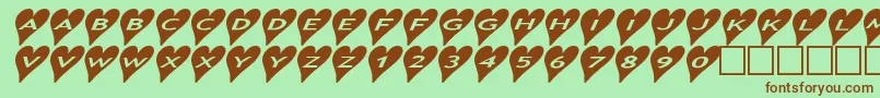Lisätietoja Ashearts2a-fontista Ashearts2a-fontti – ruskeat fontit vihreällä taustalla
