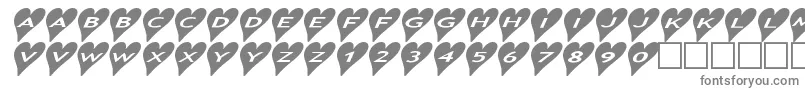 フォントAshearts2a – 白い背景に灰色の文字