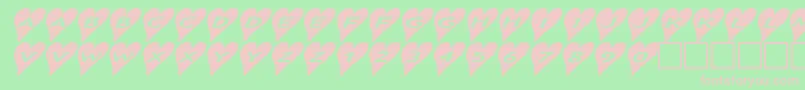 Fonte Ashearts2a – fontes rosa em um fundo verde