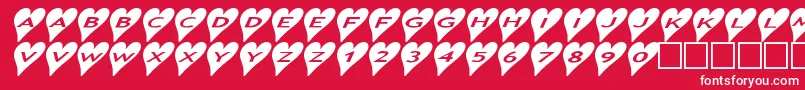 Ashearts2a Font – White Fonts on Red Background