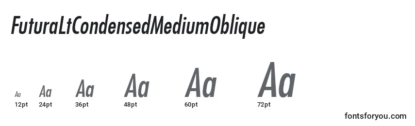 FuturaLtCondensedMediumOblique Font Sizes