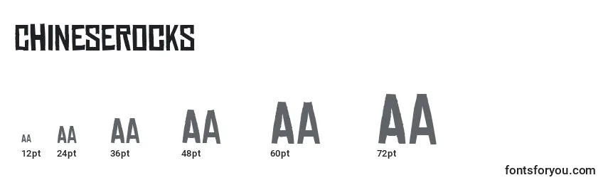 ChineseRocks Font Sizes