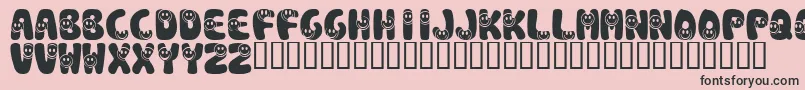 KrSmile-Schriftart – Schwarze Schriften auf rosa Hintergrund