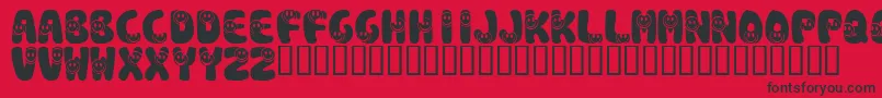 KrSmile Font – Black Fonts on Red Background