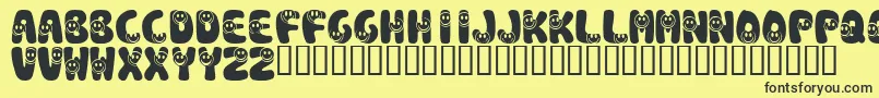 KrSmile Font – Black Fonts on Yellow Background