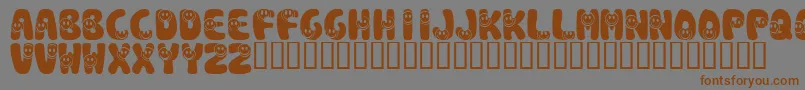 KrSmile Font – Brown Fonts on Gray Background