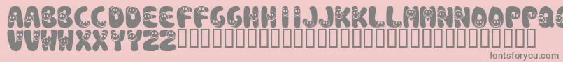 KrSmile Font – Gray Fonts on Pink Background