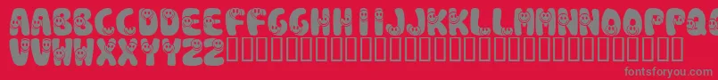 KrSmile Font – Gray Fonts on Red Background