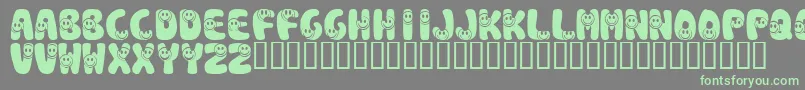 Fonte KrSmile – fontes verdes em um fundo cinza