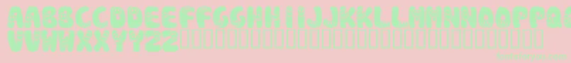 KrSmile-Schriftart – Grüne Schriften auf rosa Hintergrund