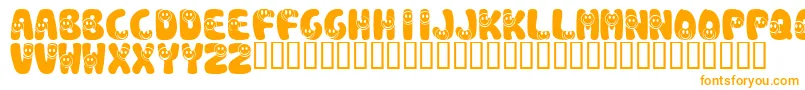 KrSmile Font – Orange Fonts on White Background