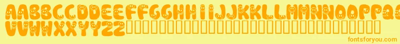 Police KrSmile – polices orange sur fond jaune