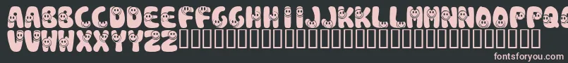 KrSmile-Schriftart – Rosa Schriften auf schwarzem Hintergrund