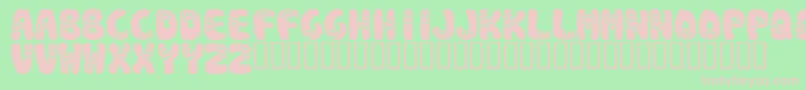 KrSmile Font – Pink Fonts on Green Background