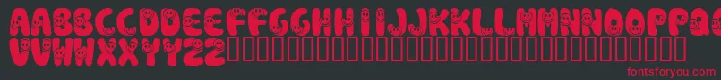 KrSmile Font – Red Fonts on Black Background