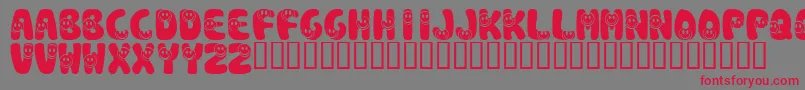 fuente KrSmile – Fuentes Rojas Sobre Fondo Gris