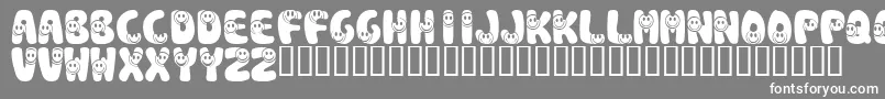 KrSmile Font – White Fonts on Gray Background
