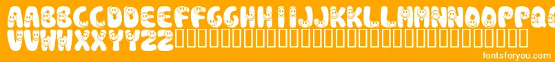 KrSmile Font – White Fonts on Orange Background