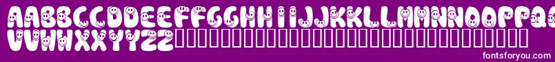 KrSmile Font – White Fonts on Purple Background