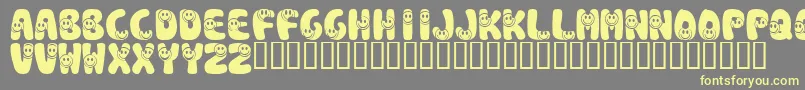 KrSmile Font – Yellow Fonts on Gray Background