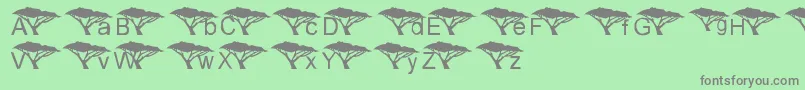 UnderAnAcaciaTree Font – Gray Fonts on Green Background