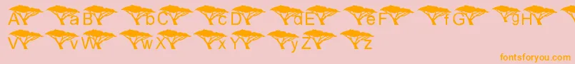 UnderAnAcaciaTree Font – Orange Fonts on Pink Background