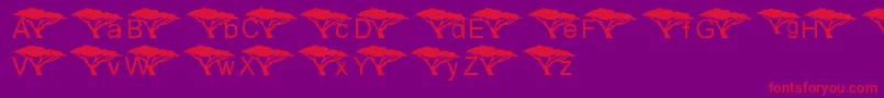 UnderAnAcaciaTree Font – Red Fonts on Purple Background