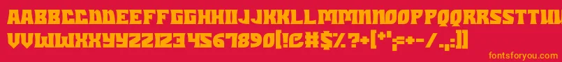 Dungeons Font – Orange Fonts on Red Background