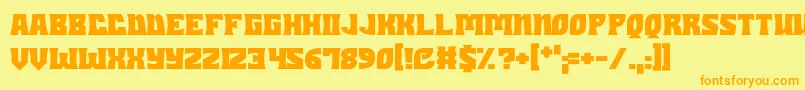Dungeons Font – Orange Fonts on Yellow Background