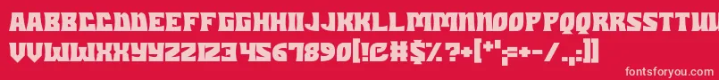 Dungeons Font – Pink Fonts on Red Background