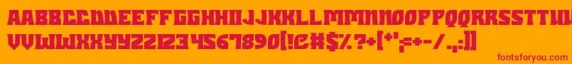 Dungeons Font – Red Fonts on Orange Background