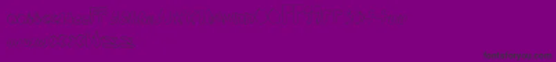 WalkTheWalk-fontti – mustat fontit violetilla taustalla
