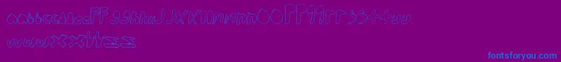 WalkTheWalk Font – Blue Fonts on Purple Background