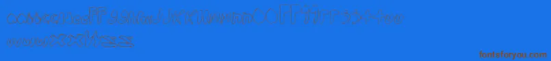 WalkTheWalk Font – Brown Fonts on Blue Background