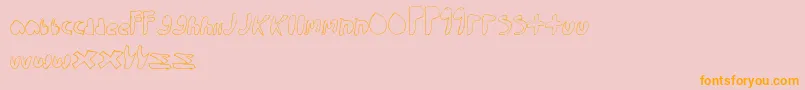 WalkTheWalk Font – Orange Fonts on Pink Background