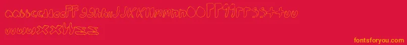 WalkTheWalk Font – Orange Fonts on Red Background
