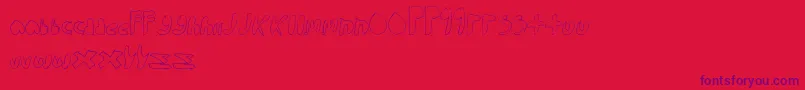 WalkTheWalk Font – Purple Fonts on Red Background